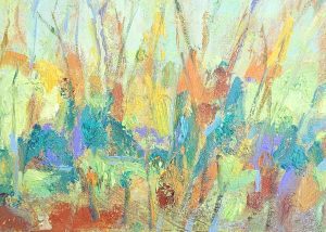 Joyfulness Reflected oil on canvas 12 x 8 ins.
